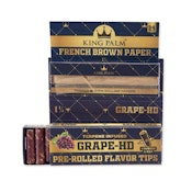 King Palm - French Brown Papers with Rolling Tips - Grape