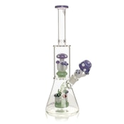 AMANITA DUAL CHAMBER BEAKER BASE BONG - PURPLE SLYME