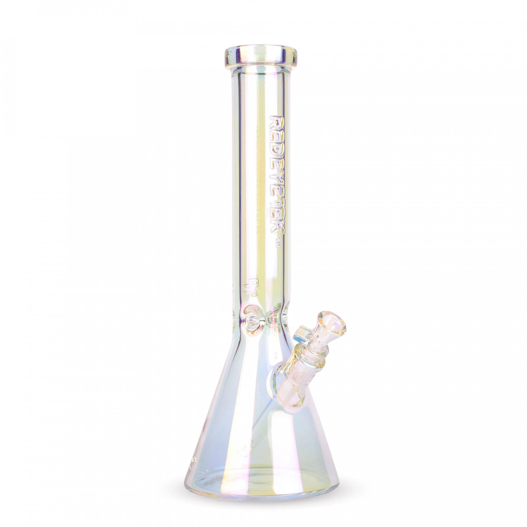 RED EYE TEK GLASS - 15" 7mm Thick Metallic Terminator Finish Beaker Rainbow Main Image
