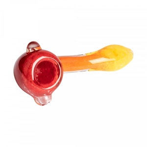 Red Eye Glass - 4" SHERLOCK FRITTER HAND PIPE - RED