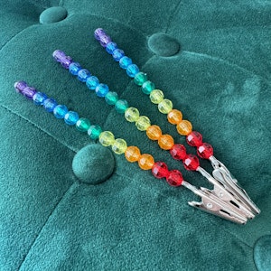 Dawn till Dusk Art - Rainbow Beaded Roach Clip