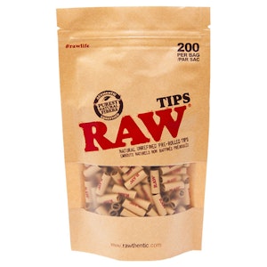 MAPLE CRAFT - Raw Pre-Rolled Unbleached Tips Bag 200