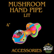 4" Mushroom Hand Pipe - Rainbow
