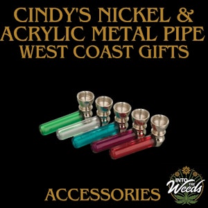 West Coast Gifts - Cindy's Nickel & Acrylic Metal Pipe Display Jar