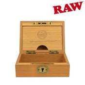 ACC - RAW - NATURAWL LOCKABLE TEAKWOOD SMOKERS BOX