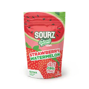SOURZ by Spinach - SOURZ Strawberry Watermelon 4:1 5pk Soft Chews