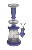 8.5" Banger Hanger Bong w/ Fishnet & Colour Accents - 8.5" Banger Hanger Bong w/ Fishnet & Colour Accents