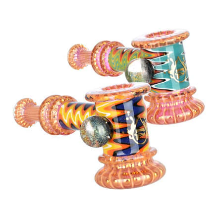 Pulsar - PULSAR - 5.7" GOLD FUME WIG WAG BUBBLER - ASSORTED COLOURS Main Image