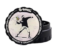 G-Rollz Banksy Graffiti Metal Grinder - 'Flower Thrower' 53mm 3pc