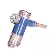 6.5" Migo Hammer Bubbler - Pink & Periwinkle
