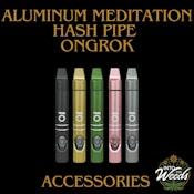 Aluminum Meditation Hash Pipe -GOLD