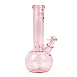 Green Leaf Sales - 12" Bubble Base Tube Bong W/Debossed Logo - Pink