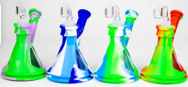 One Wholesale - 6" Silicone Dab Rig Assorted Color