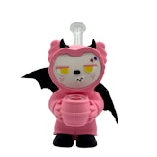 7" Devil Silicone Water Pipe - Black & White