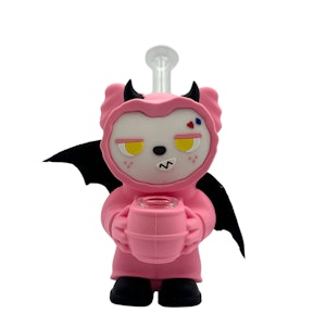 Smoke Arsenal - 7" Devil Silicone Water Pipe - Black & White