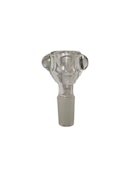 Clear Blown Bowl with Marble Handles 14mm