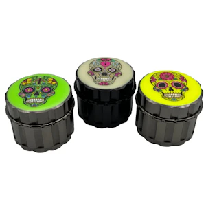 SmokeArs - Sugar Skull Glow In The Dark 55mm 4-Pc Grinder
