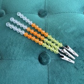 Candy Corn Beaded Roach Clip