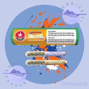 Rizzlers - BLUD ORANGE + BERRY DRIP TWISTERS - RIZZLERS - 2X0.5G