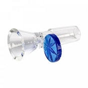 14mm Cone Pull-Out W/Leaf Stamped Handle - Blue