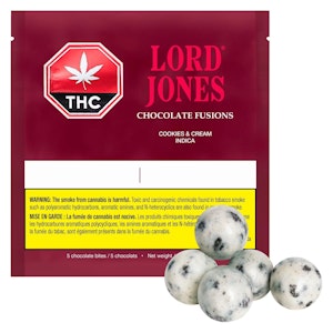 LORD JONES - Chocolate Fusions Cookies & Cream 5 x 2mg THC (Indica)