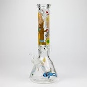 14" SD Cartoon 9mm glass water bong Design D