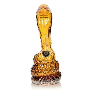 Retro Glass  - RETRO GLASS - 10" PLATINUM METALLIC COBRA WATER BONG