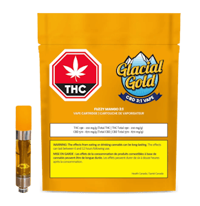 GLACIAL GOLD - Glacial Gold CBD 3:1 Fuzzy Mango 1.0 g Prefilled Vape Cartridge