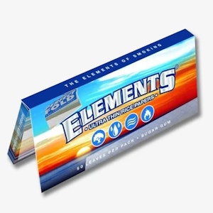 HBI Canada - Elements Ultimate Thin Rice Rolling Papers w/Magnet Closure 1 1/4 Size 50/PK