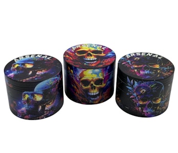 Smoke Arsenal  - Arsenal 4-Pc Grinder 55mm - Splatter Skull