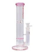 12" GANJAVIBES HONEYCOMB PERC BONG - PINK
