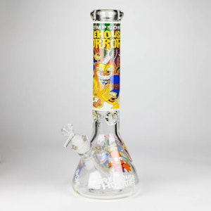 NIBO - 14" Cartoon Glow 9 mm glass bong - Design D