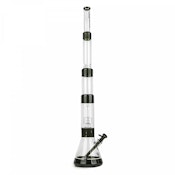 36" Dual Chamber Step Down Beaker Tube Bong - Red Eye Glass