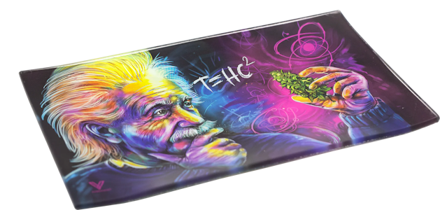 West Coast Gifts  - Glass Rolling Tray - Medium - Einstein