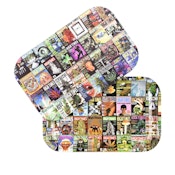 Rolling Tray w/ Lid Combo - Medium - High Times Covers Collage