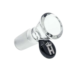 Hoss - Hoss Glass 14mm Cone Bowl w/ Coloured Tab (Black)