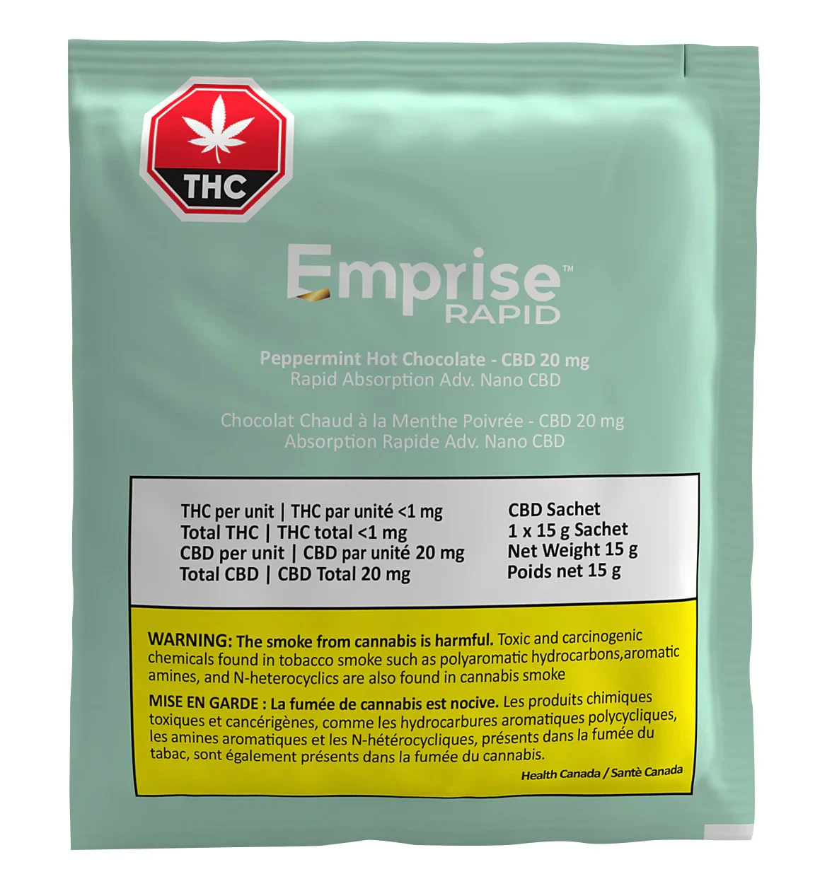 Emprise - Emprise - Peppermint Hot Chocolate CBD 20mg Beverage Powder Main Image