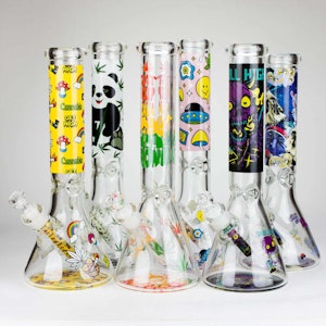 MBC - 14 inch Design Exclusive License Glass 7mm Bong Beaker Bong Assorted designs
