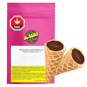A-Ha! - Milk Chocolate Live Rosin Waffle Cones 2 x 5mg Edibles by A-Ha!