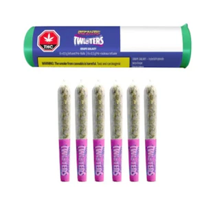 Rizzlers - TWISTERS GRAPE GALAXY INFUSED PRE-ROLLS | Rizzlers - 6 x 0.5g | Balance
