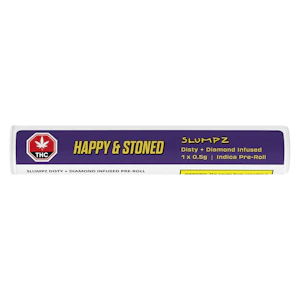 Happy & Stoned - SLUMPZ Disty+Diamonds Infused Pre-roll 1x0.5g Distillates