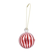 Santa's Secret Hangable Glass Christmas Ornament Hand Pipe - Peppermint