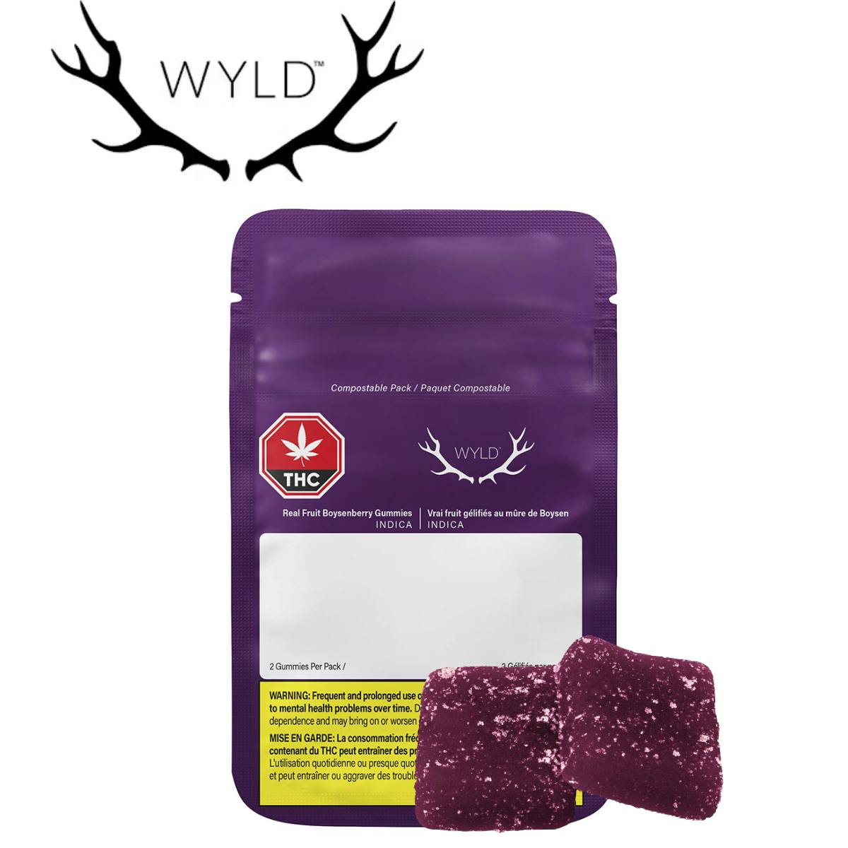 Wyld - Real Fruit Boysenberry 2:1:1 CBD:THC:CBN 2x4g Soft Chew