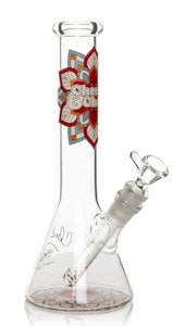 CHEECH & CHONG™ GLASS - Mandala Glow in the Dark 10" 7mm Cheech and Chong Bong