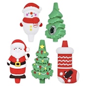 SILICONE CHRISTMAS PIPES (ASSORTED - SANTA, CHRISTMAS TREE, SNOWMAN OR STOCKING)