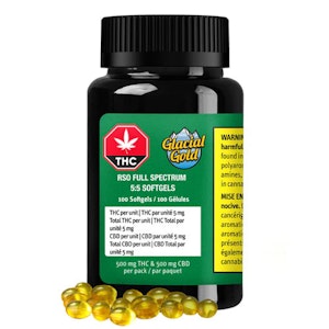 Glacial Gold - RSO FULL SPECTRUM 5:5 100-PACK SOFTGELS - 34.5