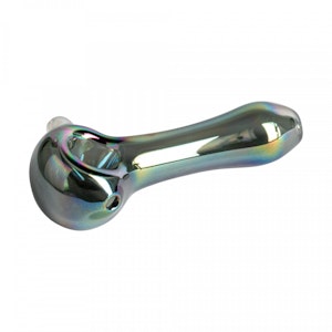 Red Eye Glass - #3151SK 4" Smoke Iridescent Large Spoon Hand Pipe