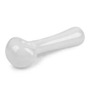 Red Eye Glass - $476W 4.5" White Spoon Hand Pipe