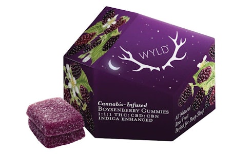 Wyld - Real Fruit Boysenberry 2:1:1 CBD:THC:CBN 2 x 4g Soft Chew by Wyld