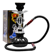 ACC - MAPLE CRAFT - BLACK PUMPKIN GLASS HOOKAH 11"